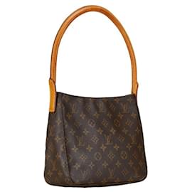 Louis Vuitton-Louis Vuitton Monogram Looping MM Schultertasche-Braun,Monogramm