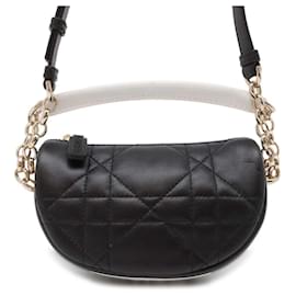 Christian Dior-Borsa Christian Dior Vibe Micro Hobo-Nero,Bianco