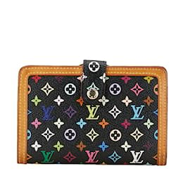 Louis Vuitton-Portafoglio bi-fold Monogram Multicolor Louis Vuitton-Nero,Multicolore,Monogramma