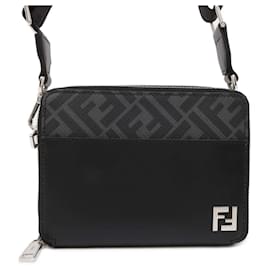 Fendi-Fendi Shoulder Bag Zucca Organizer-Brown,Black