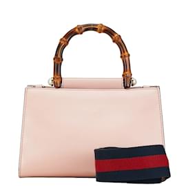 Gucci-Gucci Nimfair Bamboo Sherry Line Handbag-Pink