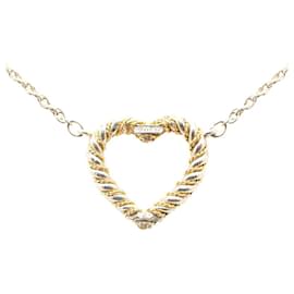 Tiffany & Co-Tiffany Heart Necklace in 18K Gold and Silver-Other