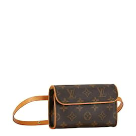 Louis Vuitton-Louis Vuitton Monogram Pochette Florentine Umhängetasche-Braun