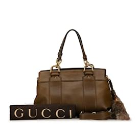 Gucci-Borsa a spalla Gucci Bamboo-Marrone