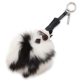 Fendi-Fendi Bag Charm Carlito by Karl Lagerfeld-Black,White