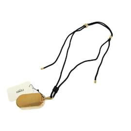 Fendi-Suporte para carteira de hardware Fendi Ledger Nano X OLock-Preto,Dourado