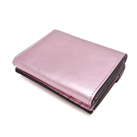 Fendi-Fendi FF Diamond 8M0480 Women's Leather Wallet-Silvery