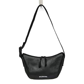 Balenciaga-Bolsa de ombro em couro Explorer da Balenciaga-Preto