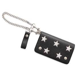 Saint Laurent-Saint Laurent Black Leather Chain Wallet-Black