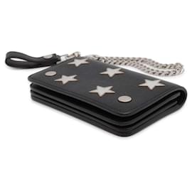 Saint Laurent-Saint Laurent Black Leather Chain Wallet-Black