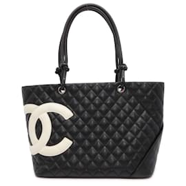 Chanel-Bolso tote grande de la línea Cambon de Chanel-Negro