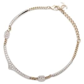 Chanel-Choker mit Strass Chanel Coco Mark-Silber,Golden