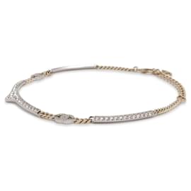 Chanel-Collana choker in strass Chanel Coco Mark-Argento,D'oro