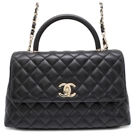 Chanel-Bolso de cuero caviar negro Chanel-Negro