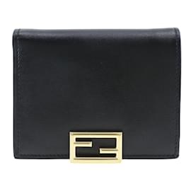 Fendi-Fendi Baguette Bi-fold Wallet-Black