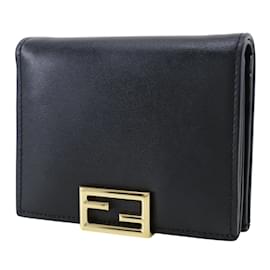 Fendi-Fendi Baguette Bi-fold Wallet-Black