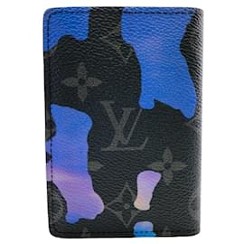 Louis Vuitton-Louis Vuitton Black Leather Card Case-Black