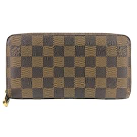 Louis Vuitton-Langer Geldbeutel aus braunem Leder von Louis Vuitton-Braun