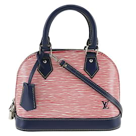 Louis Vuitton-Louis Vuitton Alma BB Handbag-Red,Navy blue