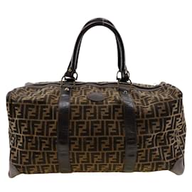 Fendi-Fendi Zucca Boston Bag-Brown