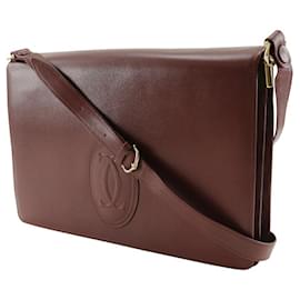 Cartier-Bolsa de Ombro Cartier Must Line-Bordeaux