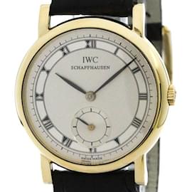 IWC-IWC Portofino 18K Gold Leather Hand-Winding Men's Watch-Other