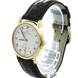 IWC-IWC Portofino 18K Gold Leather Hand-Winding Men's Watch-Other