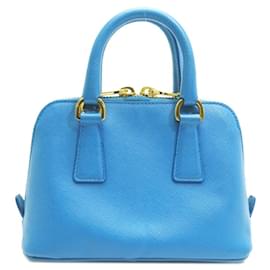 Prada-Bolso 2Way Prada en cuero Saffiano azul-Azul