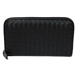 Bottega Veneta-Bottega Veneta Intrecciato Long Bill Wallet-Metallic