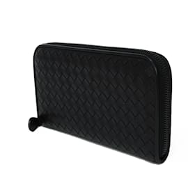 Bottega Veneta-Bottega Veneta Intrecciato Long Bill Wallet-Metallic