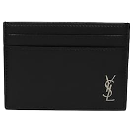Yves Saint Laurent-Yves Saint Laurent Black Calfskin Card Case-Black
