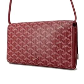 Goyard-Clutch y bolso de hombro Goyard Monte Carlo PM de madera-Roja