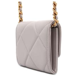 Chanel-Chanel Borsa a Catena 19 Flap Matelassé Pelle di Agnello-Marrone