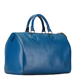 Louis Vuitton-Bolsa Louis Vuitton Epi Speedy 30-Azul