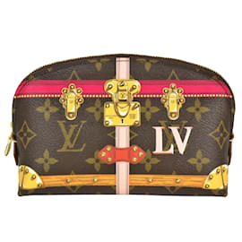 Louis Vuitton-Louis Vuitton Pochette Tick Summer Trunk Collection Pouch-Monogram