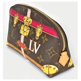 Louis Vuitton-Louis Vuitton Pochette Tick Summer Trunk Collection Pouch-Monogram