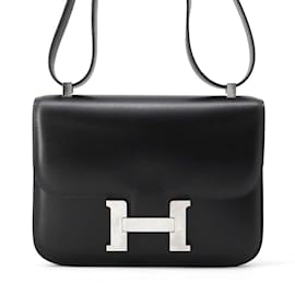 Hermès-Sac à épaule Hermes Constance 24-Noir