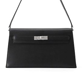 Hermès Hermes Kelly Elan schwarze Clutch-Tasche Schwarz