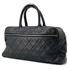 Chanel-Bolso Boston de cuero caviar negro Chanel-Negro