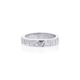 Bulgari-Bvlgari 18K White Gold Double Diamond Band Ring-Other