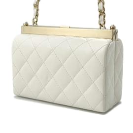 Chanel-Bolsa de ombro com corrente Chanel-Branco