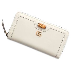 Portafoglio Lungo Gucci Diana in Pelle di Bambù Crudo
