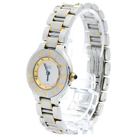 Cartier-Relógio feminino Cartier Must 21 em aço dourado com quartzo-Outro