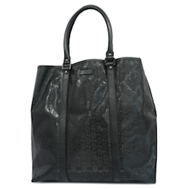 Gucci-Gucci Black Tote Bag GG Imprime-Black