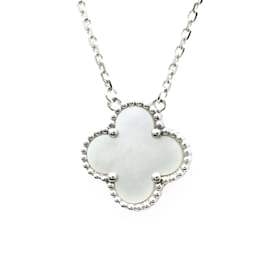 Van Cleef & Arpels-Van Cleef & Arpels Vintage Alhambra Pendant Necklace-Silvery