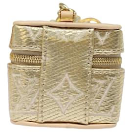 Louis Vuitton-LOUIS VUITTON Borsa Micro Vanity Bijoux in Jacquard Laminato M01377 LV Auth 80632A-D'oro