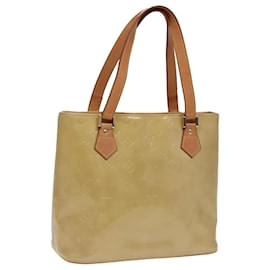 Louis Vuitton-LOUIS VUITTON Monogram Vernis Houston Handtasche Beige M91004 LV Auth ep4743-Beige