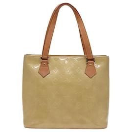 Louis Vuitton-LOUIS VUITTON Monogram Vernis Houston Borsa a Mano Beige M91004 LV Auth ep4743-Beige