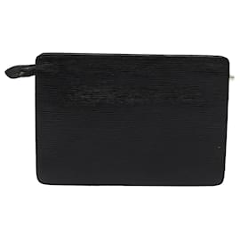 Louis Vuitton-LOUIS VUITTON Epi Pochette Herren Clutch Tasche Schwarz M52522 LV Auth bs15564-Schwarz