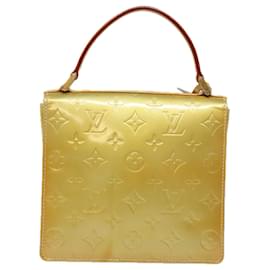 Louis Vuitton-LOUIS VUITTON Monogram Vernis Spring Street Handtasche Grau M91029 LV Auth 80054-Grau